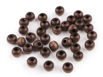 Lesene kroglice Ø8-9 mm - temno rjave (20 g)