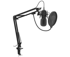 Genesis RADIUM 400 G2 profesionalni mikrofon, namizni / studijski, 192kHz, nastavljiva roka / nosilec / stojalo, črni