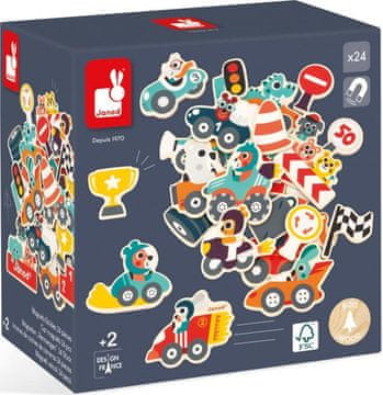 Janod Leseni magneti Avtomobili 24 kosov