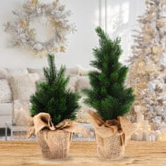 HOMESTYLING Božični okraski KO-317910020 Drevo v vreči iz jute 30 cm