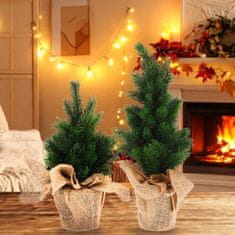 HOMESTYLING Božični okraski KO-317910020 Drevo v vreči iz jute 30 cm