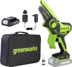 Greenworks Ročna verižna žaga 24V z 2Ah baterijo