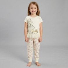Disney DISNEY Belle Bombažne pižame za deklice, dvodelne pižame s kratkimi rokavi, 100% bombaž 92