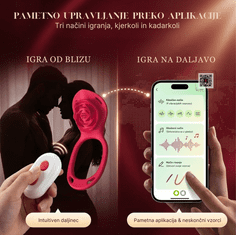 Bodybite Nosljivi vibrator Rose za ženske – aplikacija Couples Connect + daljinski upravljalnik, stimulacija klitorisa brez uporabe rok, igra na daljavo, silikon, varen za telo, diskretna embalaža | AMORA