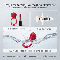 Bodybite Nosljivi vibrator Rose za ženske – aplikacija Couples Connect + daljinski upravljalnik, stimulacija klitorisa brez uporabe rok, igra na daljavo, silikon, varen za telo, diskretna embalaža | AMORA