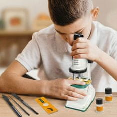 sarcia.eu Otroški izobraževalni mikroskop 1200x, znanstveni komplet z dodatki za otroke, LED