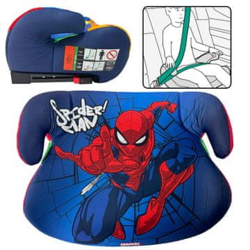 MARVEL COMICS MARVEL Spider Man ISOFIX sedež, avtosedež, stojalo za avto za dečka 22-36 kg, 125-150 cm