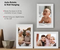 Thomson F10 pametni digitalni foto okvir, 25.6cm (10.1"), HD IPS na dotik, aplikacija, USB-A, USB-C, bel