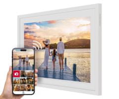 Thomson F10 pametni digitalni foto okvir, 25.6cm (10.1"), HD IPS na dotik, aplikacija, USB-A, USB-C, bel