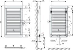Kermi Kopalniški element Credo Plus 973X750MM LEVI SREBRN C3V10100075WLXK
