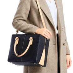 atmosphere Elegantna ženska torbica z zadrgo, črna torba za prek ramena + dolg trak