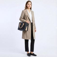 atmosphere Elegantna ženska torbica z zadrgo, črna torba za prek ramena + dolg trak