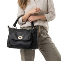 atmosphere Elegantna črna ženska torba z verigo, prostorna nakupovalna torba, shopper