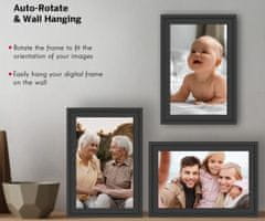 Thomson F10 pametni digitalni foto okvir, 25.6cm (10.1"), HD IPS na dotik, aplikacija, USB-A, USB-C, črn