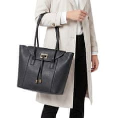 atmosphere Elegantna, črna ženska torbica, prostorna torba za nakupovanje, shopper, iz umetnega usnja