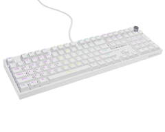 Genesis Thor 404 gaming mehanska tipkovnica, Gateron Yellow Pro, RGB, Hot-Swap, bela