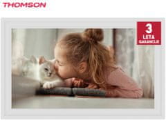 Thomson F15 pametni digitalni foto okvir, 39.6cm, Full HD IPS zaslon na dotik, aplikacija, USB-A, USB-C, bel