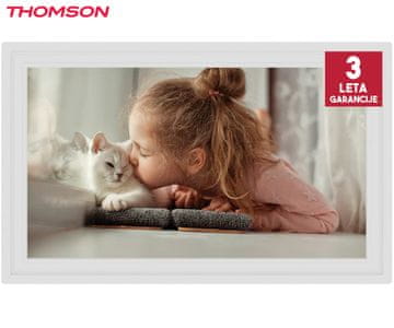 Thomson THOMSON F15 pametni digitalni foto okvir, 39.6cm, Full HD IPS zaslon na dotik, aplikacija, USB-A, USB-C, bel