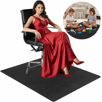 shumee Zaščitna podloga 90x130cm pod stol 0,5mm fotelj pisarniško pohištvo črne barve