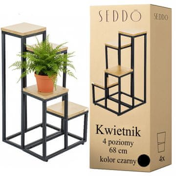 shumee Večnivojsko stoječe stojalo za rože in rastline, industrijsko rustikalno 68