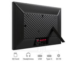 Thomson F15 pametni digitalni foto okvir, 39.6cm, Full HD IPS zaslon na dotik, aplikacija, USB-A, USB-C, črn