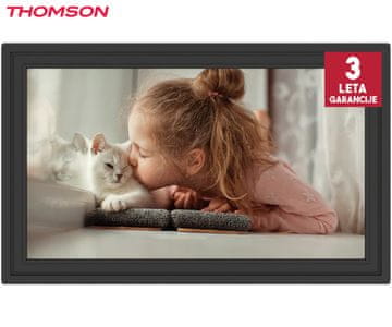 Thomson THOMSON F15 pametni digitalni foto okvir, 39.6cm, Full HD IPS zaslon na dotik, aplikacija, USB-A, USB-C, črn