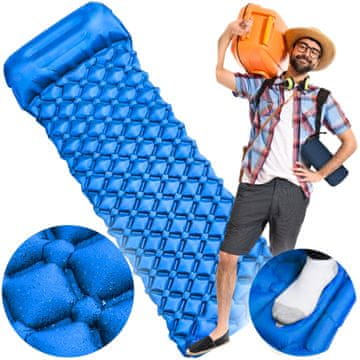 shumee Vzmetnica, podloga, blazina za eno osebo, s tlačilko, za močan turistični šotor