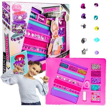 shumee Komplet za izdelavo nakita in zapestnic s kristalnimi perlicami za hčerkin rojstni dan