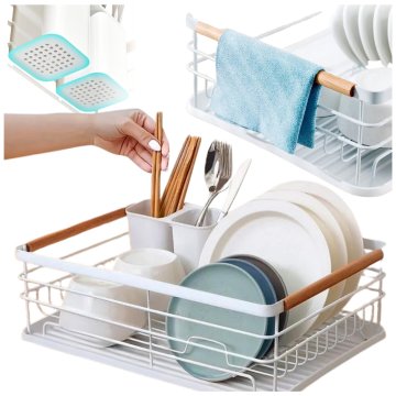 shumee Bel stoječi odcejalnik za posodo za pomivalno korito, posodo, jedilni pribor, kovinski