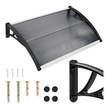 shumee Nadstrešek za vrata 150 x 80 cm siv