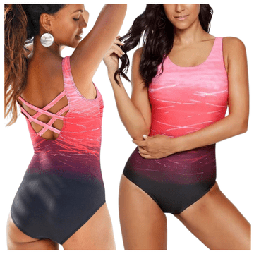 shumee Enodelne kopalke monokini za na plažo, rdeče barve XL Enodelne kopalke monokini za na plažo, rdeče barve M