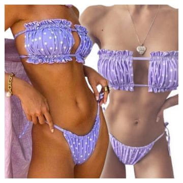 shumee Dvodelne kopalke z vijoličnim bandeau bikinijem za sončenje velikosti L Dvodelne kopalke z vijoličnim bandeau bikinijem za sončenje velikosti L