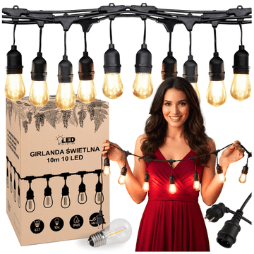 shumee Svetlobna girlanda zunanje vrtne luči 10m varčne LED IP65