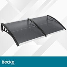 shumee Nadstrešek za vrata 200x100 cm siv