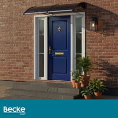 shumee Nadstrešek za vrata 200x100 cm siv