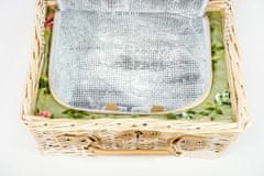 shumee Pletena košara za piknik s termo torbo in jedilnim priborom za 2 osebi, praktično darilo