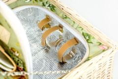 shumee Pletena košara za piknik s termo torbo in jedilnim priborom za 2 osebi, praktično darilo