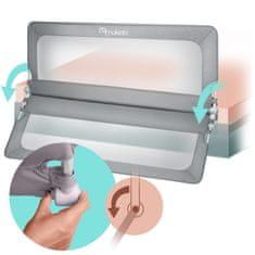 shumee Varnostna pregrada za posteljo, varnostna vrata, ključavnica, 180 cm, Nukido NK-228, siva