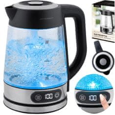 Baldr Električni stekleni grelnik vode z nadzorom temperature 1,8 l 2200 W BD-715
