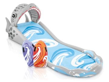 shumee Plavajoči tobogan z motivom morskega psa 460 x 168 x 157 cm INTEX 57159