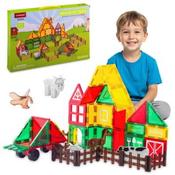 Ricokids Magnetni izobraževalni gradbeni bloki Živalska farma RK-781 Ricokids