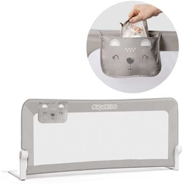 shumee Ricokids zaščitna ograja za posteljo 150x66x35cm siva