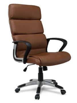 shumee Pisarniški stol Sofotel EG-235 svetlo rjavega usnja