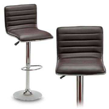 shumee Barski stol Malva Brown z naslonjalom