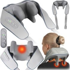Neo-Sport Brezžični masažer za vrat in hrbet Neo-Sport NS-505 Shiatsu s 3 načini ogrevanja
