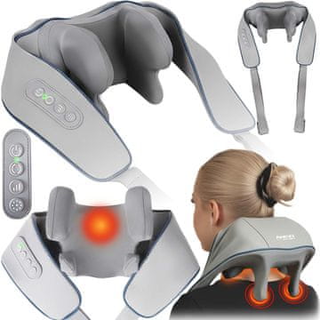 Neo-Sport Brezžični masažer za vrat in hrbet Neo-Sport NS-505 Shiatsu s 3 načini ogrevanja