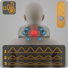 Neo-Sport Brezžični masažer za vrat in hrbet Neo-Sport NS-505 Shiatsu s 3 načini ogrevanja