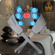 Neo-Sport Brezžični masažer za vrat in hrbet Neo-Sport NS-505 Shiatsu s 3 načini ogrevanja