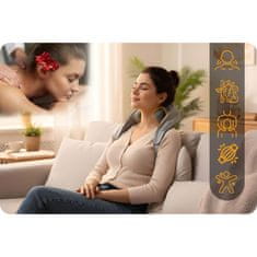 Neo-Sport Brezžični masažer za vrat in hrbet Neo-Sport NS-505 Shiatsu s 3 načini ogrevanja