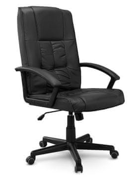 shumee Pisarniški stol Sofotel EG-234 iz črnega usnja